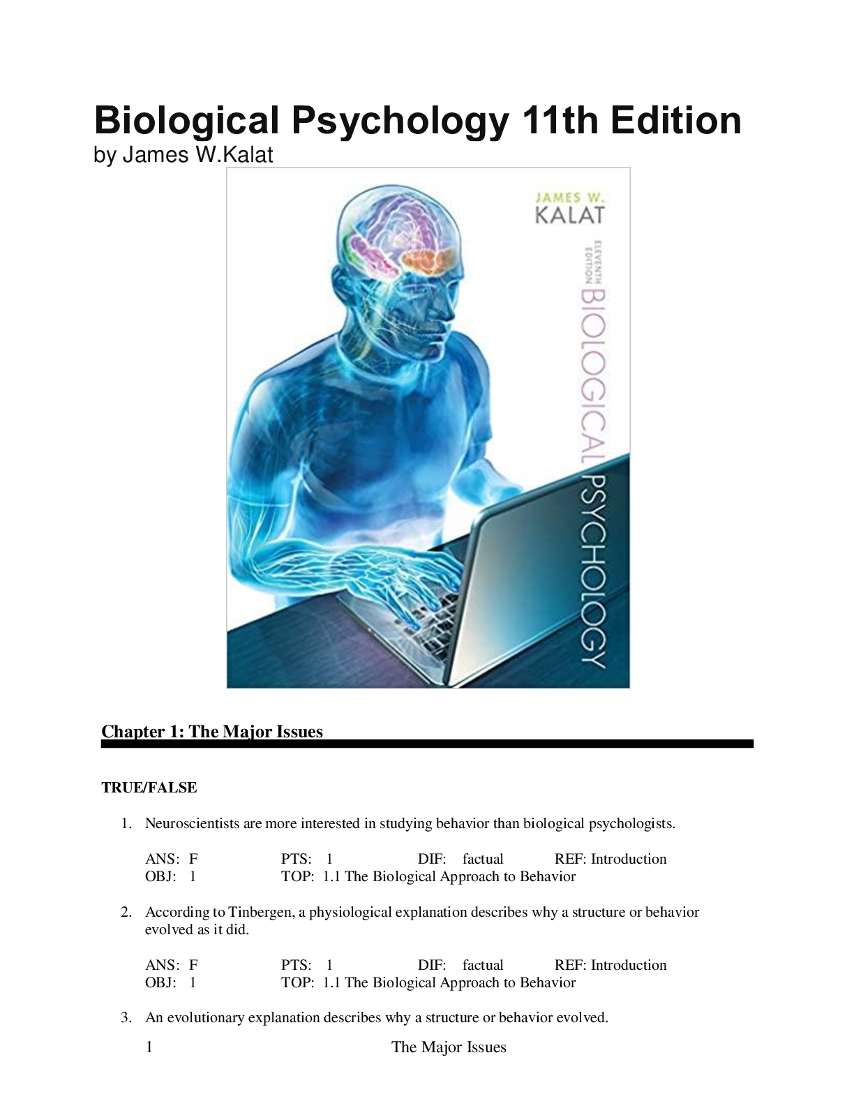the kalat introduction to psychology 11th edition pdf